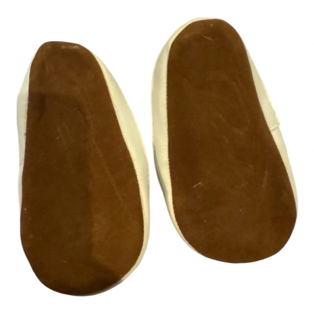 Cream Perforated‎ Baby Slip-Ons